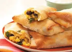 Spinach & Black Bean Egg Rolls recipe