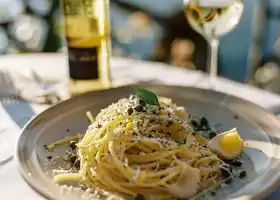 Lemony Spaghetti with Capers & Herbed Breadcrumbs recipe