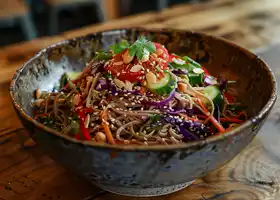 Spicy Almond Butter Soba Noodle Salad recipe