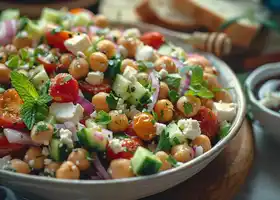 Mediterranean Bread Salad with Chickpeas recipe