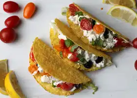 Healthy Greek Style Chicken Tacos recipe