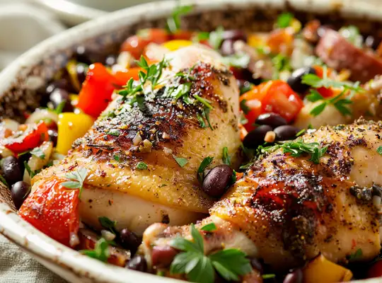Stashcook | Herb-Roasted Chicken with Spicy Black Beans