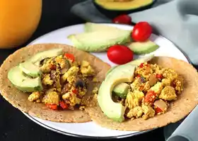 Southwest Tofu Scramble Breakfast Tacos recipe