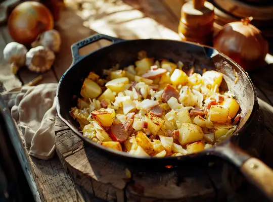 Stashcook | Ham, Cabbage, and Potato Skillet