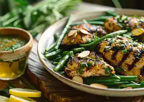 Honey Mustard Grilled Chicken with Green Bean Salad recipe