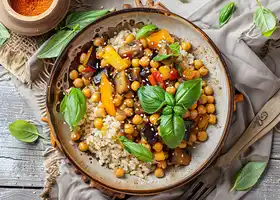 Vegetable and Chickpea Stir-Fry with Brown Rice recipe