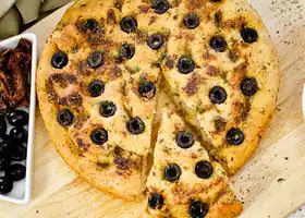 Focaccia Bread (Olive and Herb) recipe