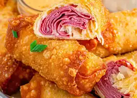 Reuben Egg Rolls recipe