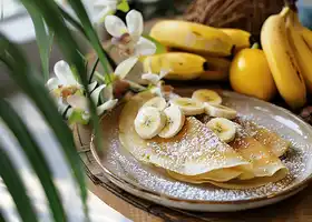 Tropical Banana and Coconut Crêpes recipe