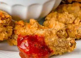 Fried Chicken Wings with Blackstrap BBQ Sauce recipe