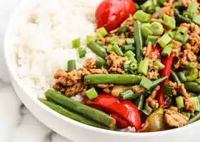 Ground Chicken and Green Bean Stir Fry recipe