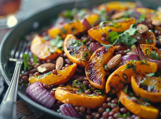 Stashcook | Roasted Pumpkin, Orange and Lentil Salad