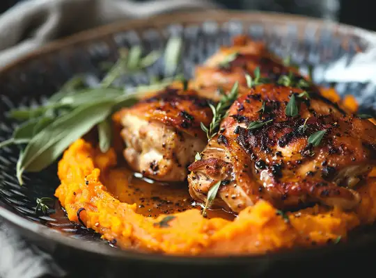 Stashcook | Herb-Infused Chicken with Apple & Sweet Potato Puree