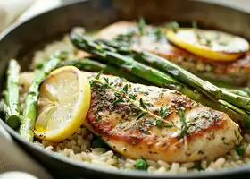 Turkey, Asparagus & Brown Rice Skillet recipe