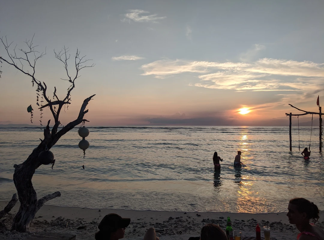 Sunset on the beach at Gili Trawangan