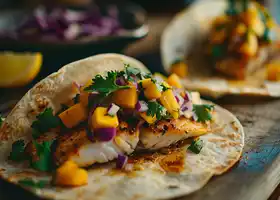 Grilled Tilapia Tacos with Mango-Cucumber Salsa recipe