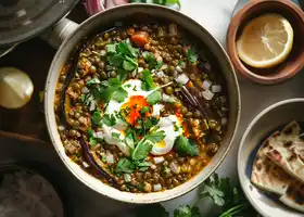 Smoky Eggplant Lentil Stew recipe