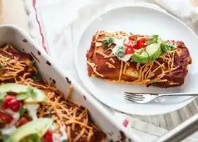 Black Bean, Corn, and Red Rice Enchiladas [Vegan] recipe