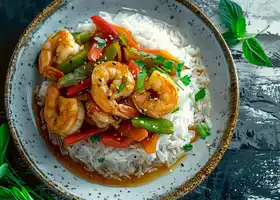 Prawn and Veggie Stir Fry with Jasmine Rice recipe