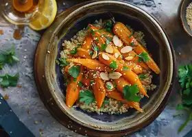 Honey Glazed Carrot and Quinoa Bowls recipe