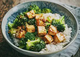 Ginger Tofu & Broccoli Stir-Fry with Jasmine Rice recipe