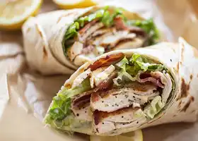 Herbed Chicken Caesar Wrap with Crispy Bacon & Romaine recipe