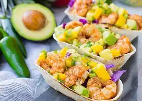 Shrimp Tacos with Mango Avocado Salsa recipe