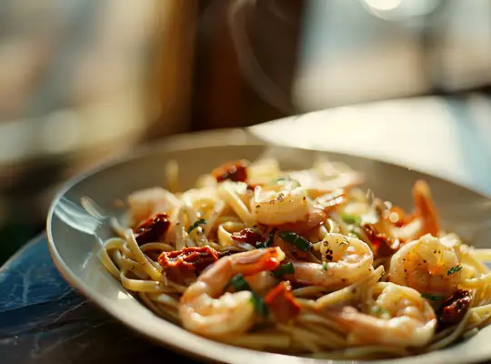 Stashcook | Linguine with Shrimp and Sun-Dried Tomatoes