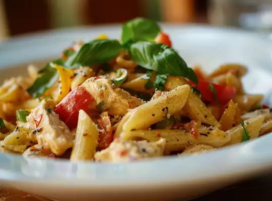 Stashcook | Cajun Chicken Penne with Bell Peppers and Tomato