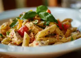 Cajun Chicken Penne with Bell Peppers and Tomato recipe