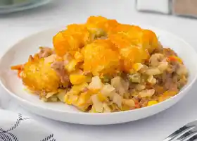 Crock Pot Bacon Cheeseburger Tater Tot Casserole recipe