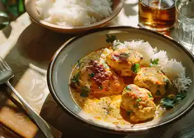 Coconut Chicken Curry with Crispy Potatoes recipe