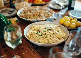 Lemony Artichoke & White Bean Fettuccine recipe