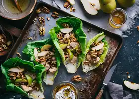 Chicken, Pear & Walnut Lettuce Wraps recipe