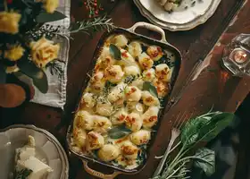 Baked Triple Cheese and Spinach Gnocchi recipe
