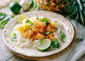 Pineapple Coconut Shrimp with Zesty Lime Rice recipe
