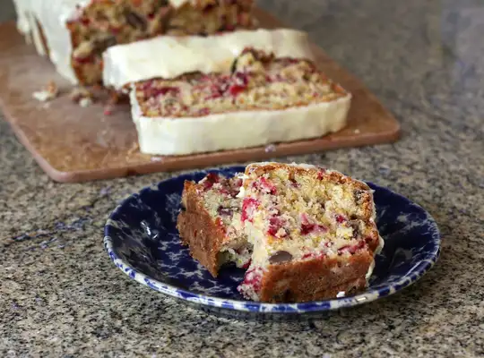 Stashcook | Cranberry Orange Bread With Orange Icing