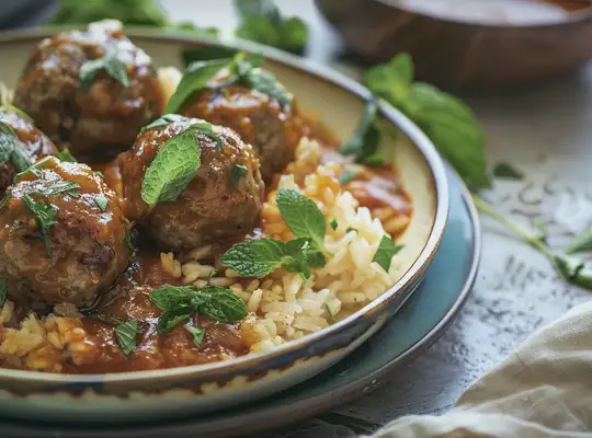 Stashcook | Beef and Mushroom Meatballs with Tomato Sauce
