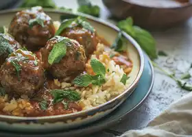 Beef and Mushroom Meatballs with Tomato Sauce recipe