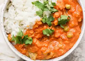 Coconut Lentil Curry with Coconut Rice recipe