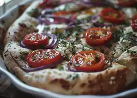 Herbed Focaccia with Balsamic Tomato Topping recipe