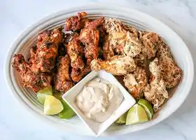 Dry Rub Chicken Wings with White BBQ Sauce recipe