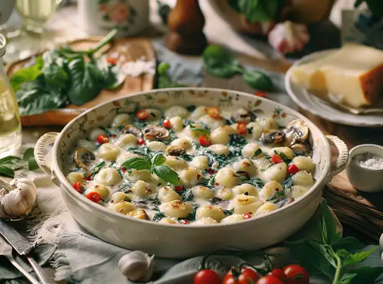 Stashcook | Cheesy Gnocchi and Mushroom Casserole