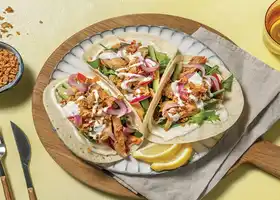 Korean-Style Chicken Tacos with Pickled Onion & Lemon Aioli recipe