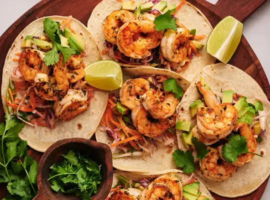 Stashcook | Shrimp Tacos with Cilantro Slaw