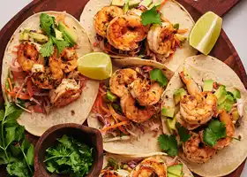 Shrimp Tacos with Cilantro Slaw recipe