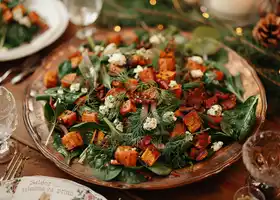 Warm Spinach, Sweet Potato, Pancetta, Feta & Dill Salad recipe
