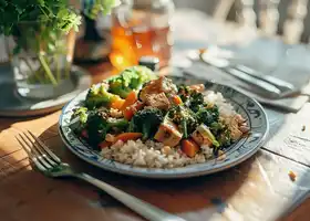 Ginger Peanut Tofu Stir-Fry with Broccoli and Brown Rice recipe