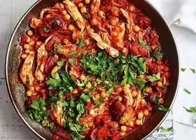 Turkey and chorizo stew with chickpeas recipe