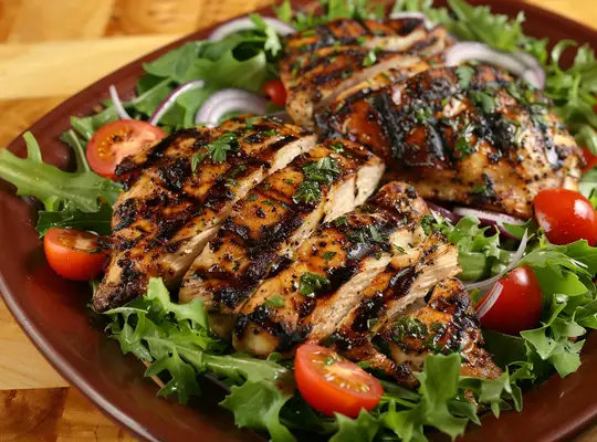 Stashcook | Spicy Grilled Chicken and Mixed Greens Salad